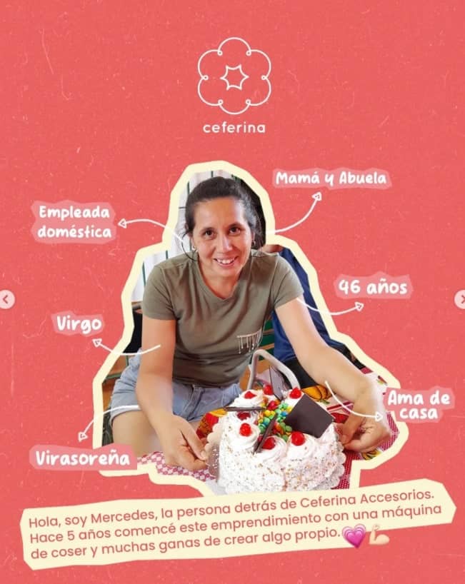 Mercedes, la persona detrás de Ceferina Accesorios